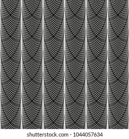 Vector seamless pattern with grid lines.Modern stylish texture.White and black