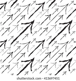 Vector seamless pattern with grunge arrows.