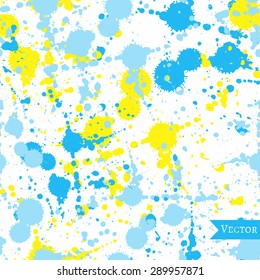 Vector seamless pattern with grunge blots. Unusual allover watercolor print.