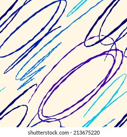 Vector seamless pattern with grunge brush strokes.