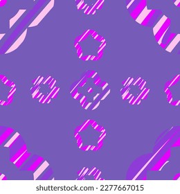 Vector seamless pattern with grunge colorful hearts. Saturated and happy color palette. Romantic texture for consumer industry design.