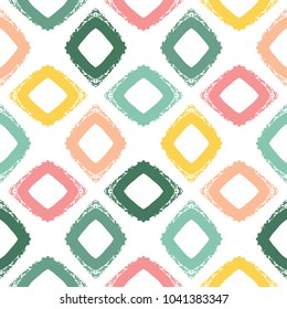 Vector seamless pattern. Grunge hand-drawn retro texture.