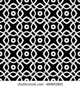 Vector seamless pattern. Grunge hand-drawn retro texture. Black and white.