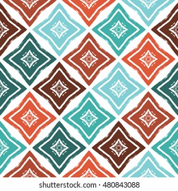 Vector seamless pattern. Grunge hand-drawn retro texture.