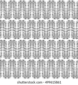 Vector seamless pattern of grunge hatching. Doodle brush line pattern. Black and white drawing of hand drawn elements