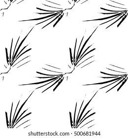 Vector seamless pattern of grunge hatching. Doodle pattern. Black and white drawing of hand drawn elements