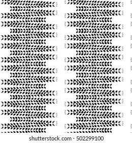 Vector seamless pattern of grunge hatching. Doodle brush line pattern. Black and white drawing of hand drawn elements