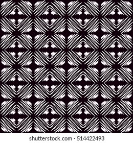 Vector seamless pattern of grunge hatching. Doodle brush line pattern. Drawing of hand drawn elements