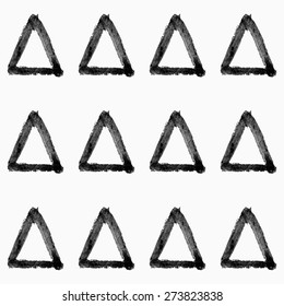 Vector seamless pattern with grunge watercolor triangles