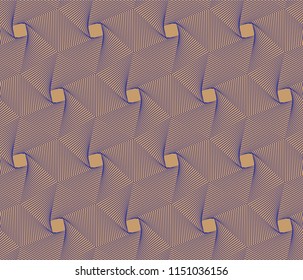 Vector seamless pattern in guilloche style. Color background with rectangles and optical blending