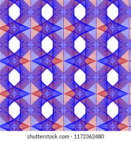 Vector seamless pattern in guilloche style. Color background with optical blending