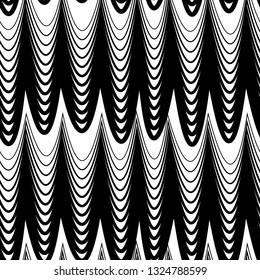 vector of seamless pattern with half of ellipse,stripes,black and white