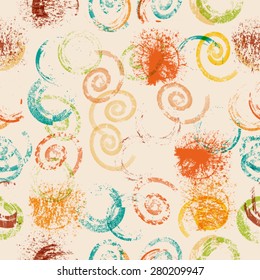 Vector Seamless Pattern .  Halftone Dots Background . Vintage texture.