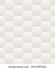 Vector seamless pattern with halftone striped hexagons. Modern geometric texture. Repeating abstract background. Polygons with volume 3D effect.