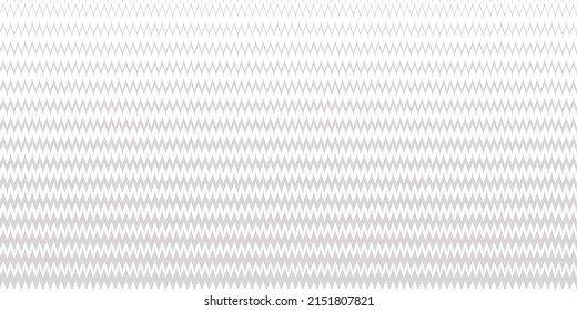 Vector seamless pattern with halftone zigzag stripes. Abstract geometric background with wavy horizontal zig zag lines. Subtle gray and white repeat chevron texture. Retro vintage style. Repeat design