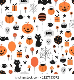 Vector seamless pattern for halloween