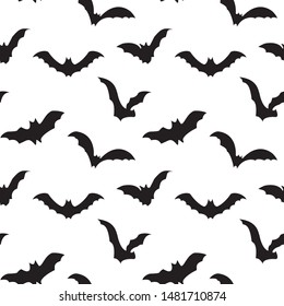 Vector seamless pattern with Halloween. Seamless background for textiles, fabrics, covers, wallpapers, print, gift wrapping and scrapbooking.