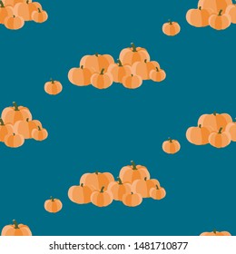 Vector seamless pattern with Halloween. Seamless background for textiles, fabrics, covers, wallpapers, print, gift wrapping and scrapbooking.