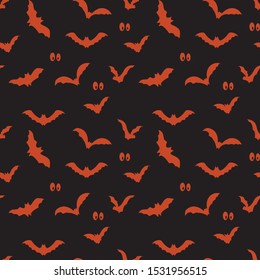 Vector seamless pattern with Halloween. Seamless background for textiles, fabrics, covers, wallpapers, print, gift wrapping and scrapbooking.