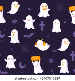 Vector seamless pattern for Halloween holiday