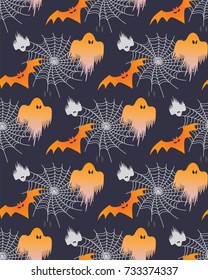 Vector seamless pattern with Halloween theme