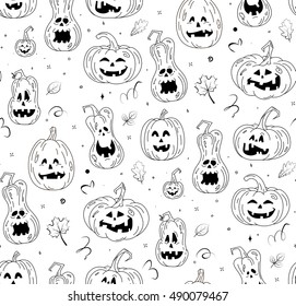Vector seamless pattern for Halloween. Wrapping paper for Halloween