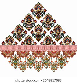 vetor padrão sem emenda com mão desenhando flores e corações. ornamento floral para convites de casamento, cartões, têxteis, papel de embrulho, embrulho de presente.