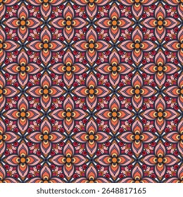 vetor padrão sem emenda com mão desenhando flores e corações. ornamento floral para convites de casamento, cartões, têxteis, papel de embrulho, embrulho de presente.