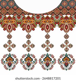 vetor padrão sem emenda com mão desenhando flores e corações. ornamento floral para convites de casamento, cartões, têxteis, papel de embrulho, embrulho de presente.