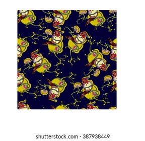 Vector seamless pattern. hand drawing vintage little bird in chinoiserie style for wallpaper, wedding , textile and scrapbooking design.
