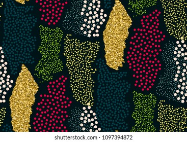 Vector seamless pattern with hand drawn textured brush strokes, stripes hand painted.