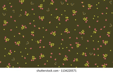 Vector seamless pattern from hand drawn herbs of clover. Fashionable colours. For fabric, cloth design, wallpaper.