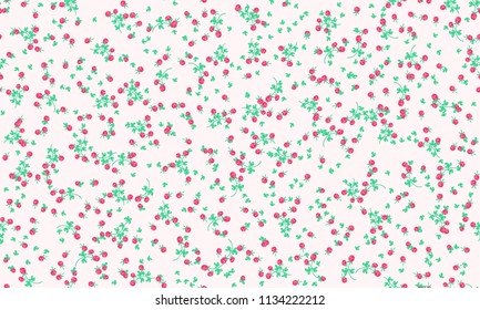 Vector seamless pattern from hand drawn herbs of clover. Fashionable colours. For fabric, cloth design, wallpaper.
