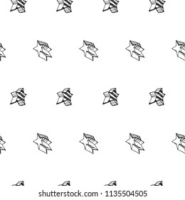 Vector seamless pattern with hand drawn stars isolated on white. Abstract texture with scribbles in sketch style. Doodle background.