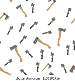 Vector seamless pattern with hand drawn axes. Beautiful design elements, perfect for prints and patterns. eps 10