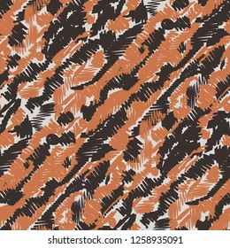 Vector seamless pattern with hand drawn brush strokes and stripes hand painted