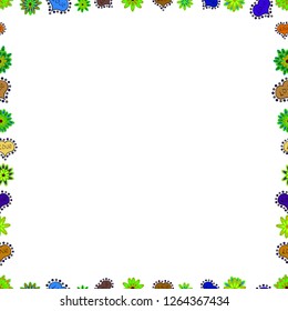 Vector. Seamless pattern. Hand drawn vector border frame doodles.