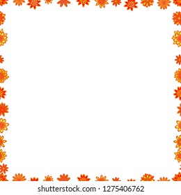 Vector. Seamless pattern. Hand drawn vector border frame doodles.