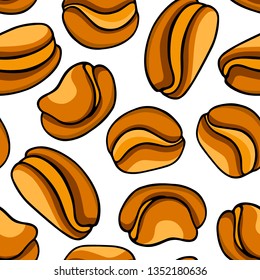 Vector seamless pattern with hand drawn traditional bread of France. Ink drawing, graphic style. Beautiful food design elements.