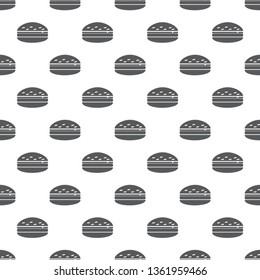 Vector seamless pattern with hand drawn delicious burgers. Beautiful food design elements, perfect for prints and patterns