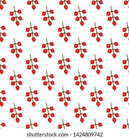 Vector seamless pattern with hand drawn red currants.