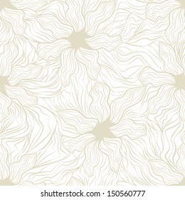 Vector seamless pattern. Hand drawn floral texture. Soft delicate flowers