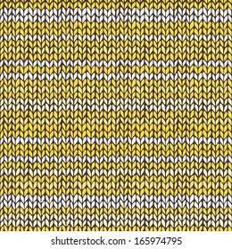 Vector seamless pattern with hand drawn knitted stripes. Winter background
