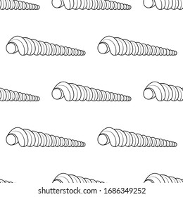 Vector seamless pattern with hand drawn seashells. Beautiful marine design elements for print, packaging, textile