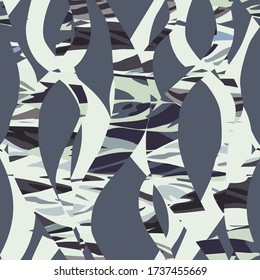 Vector seamless pattern with hand drawn textures. Modern abstract design for paper, cover, fabric, interior decor and other users.