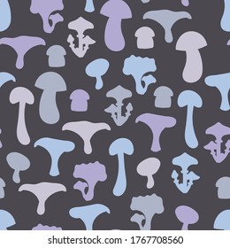 Vector seamless pattern with hand drawn multicolored abstract butterflies on a dark background, for cover design, packaging, greeting cards, textile print