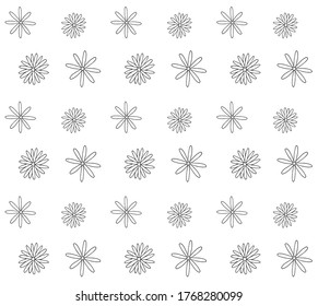 Vector seamless pattern of hand drawn doodle sketch chamomile flower isolated on white background