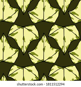 Vector seamless pattern with hand drawn English Ivy leaves. Beautiful floral design elements, perfect for prints and patterns