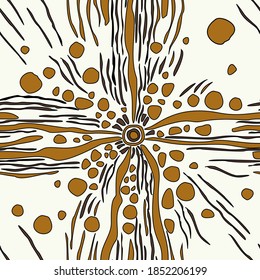 Vector seamless pattern with hand drawn textures. Modern abstract design for paper, cover, fabric, interior decor and other users.