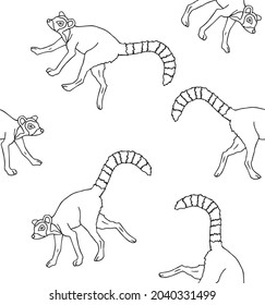 Vector seamless pattern hand